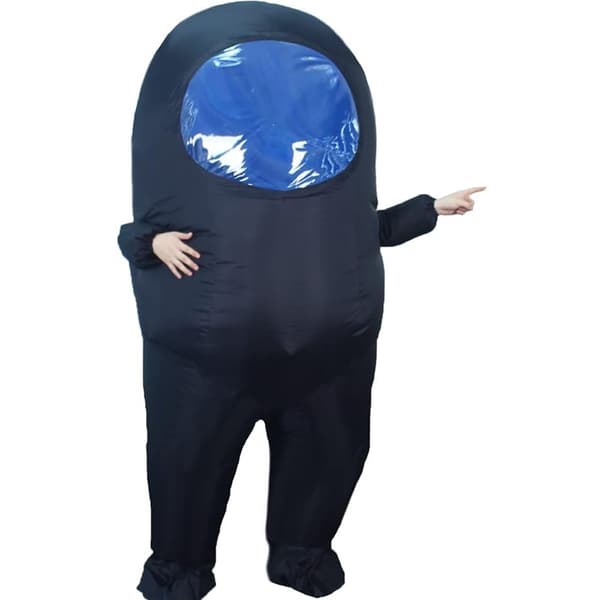 Space Crew Oppusteligt Kostume Tegneserie Astronaut Blå Blue Adults