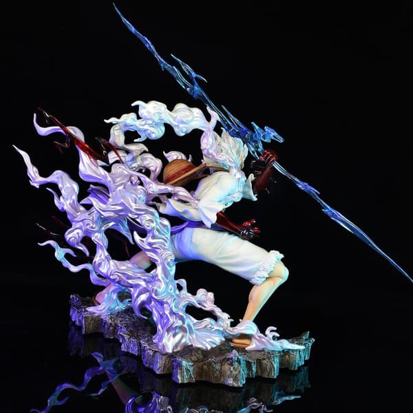 One Piece Luffy Stor Figur, 24 cm Anime One Piece Luffy 5:e Växeln Stridsactionfigur Staty Leksakspresent (Luffy 5:e{yh}