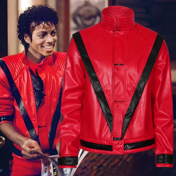 Michael Jackson Thriller jakke kostume til Halloween og sceneoptræden Red coat S
