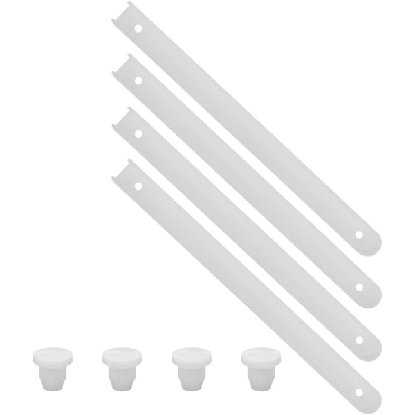 4 par 190 mm plastlådor för köksskåp, spårlåda