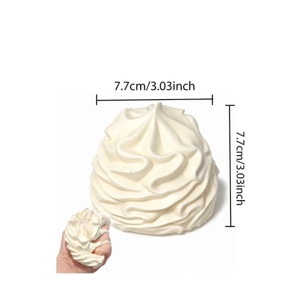 Creme Squishy Stressaflastende Legetøj Langsomt Stigende Sensorisk Fidget Klemmelegetøj Hvid