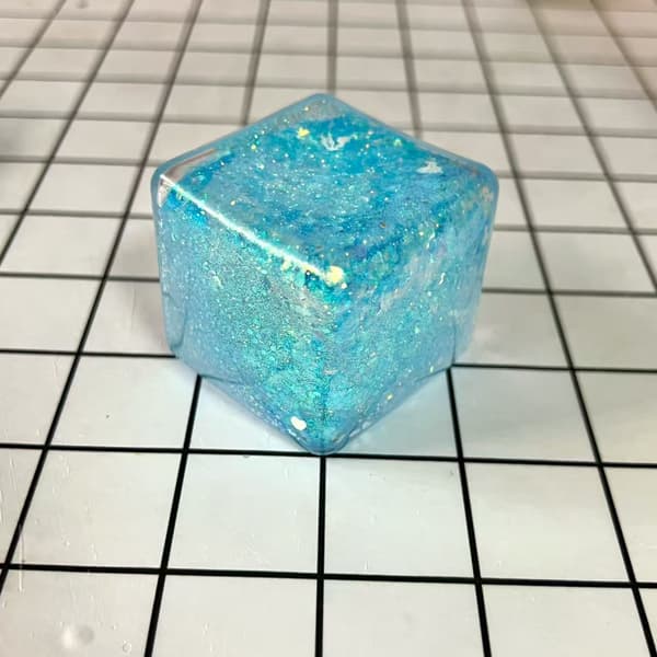 Aurora Ice Cube Squishy Toy – Stretch Squeeze Stress Relief Sensory Toy blue
