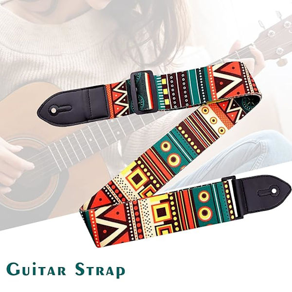 Gitarrställ - Set om 6 - 3 Plektrum - Akustiskt Gitarrställ - 1 Gitarrband - Gitarrställ - Gitarrtillbehör