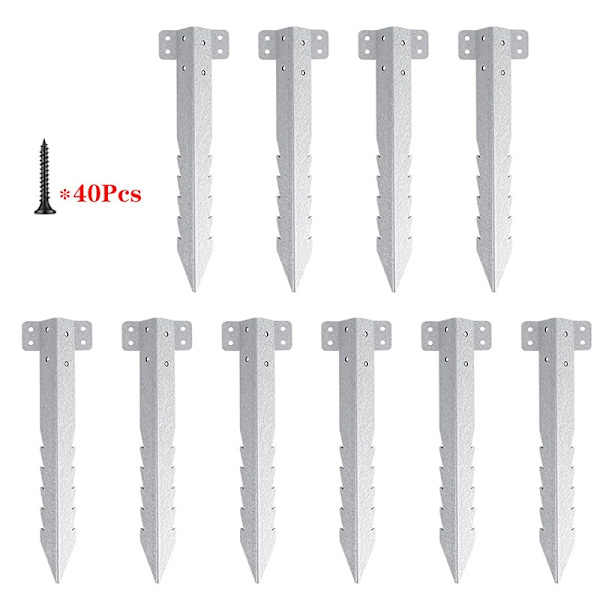 10-pack Kraftiga Fästpinnar Trä Galvaniserat Stål Metall Cor(f2) A