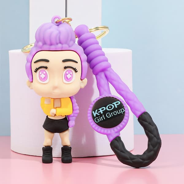 Demon Hunters Anime Nyckelring Kpop Idol Väskberlock Söt PVC Nyckelring Fanpresent*Q version - 1* Q version - 1
