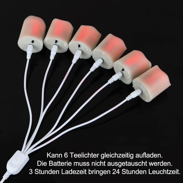 12-pakning oppladbare LED-telys med fjernkontroll og timer, flimrende LED-lys, bryllupsdekorasjon (USB-ladekabel inkludert){f2}