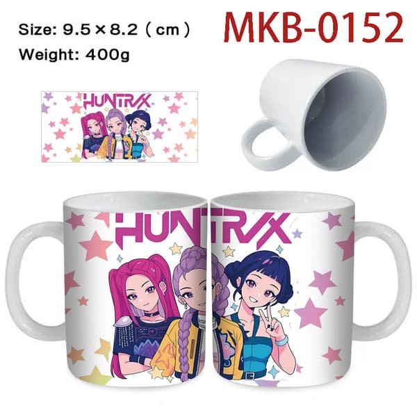 Kpop Demon Hunters Keramisk Mugg Söt Idol Fankopp 350ml Kaffemugg Present Samlarobjekt*Medium rosa hår* Medium pink hair