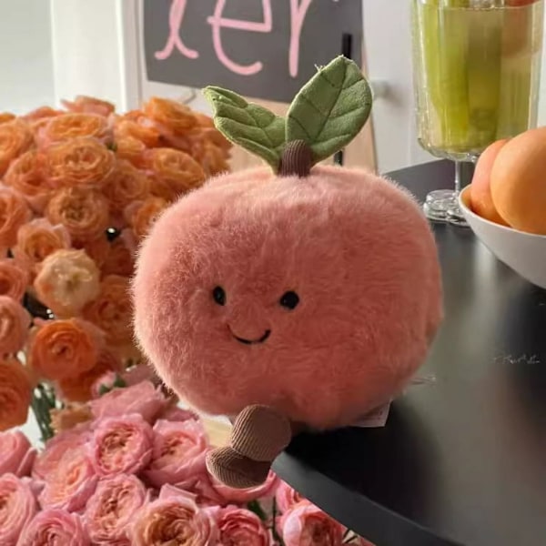 Jellycat Amuseable Fersken Blød Plys Legetøj Helt Ny Sjælden-4