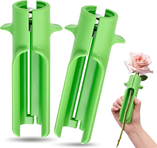 2 stk. Rose Tornfjerner Rose Stilk Tornfjerner Bladfjerner Klippere til Fjernelse af Blade til Blomsterbutik Hjemme Havearbejde Blomsterarrangement Grøn