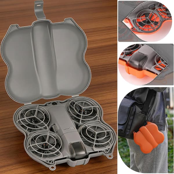Plastskyddsväska/drönarskyddsfodral NEO 2 kompakt bärbart drönartillbehör, lättvikt, svart black