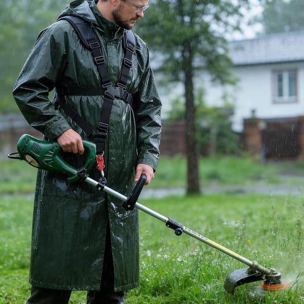 Rydningssele, skulderrem for gresstrimmer, sele til ryddesag, justerbar dobbel trimmersele, sele for trimmer