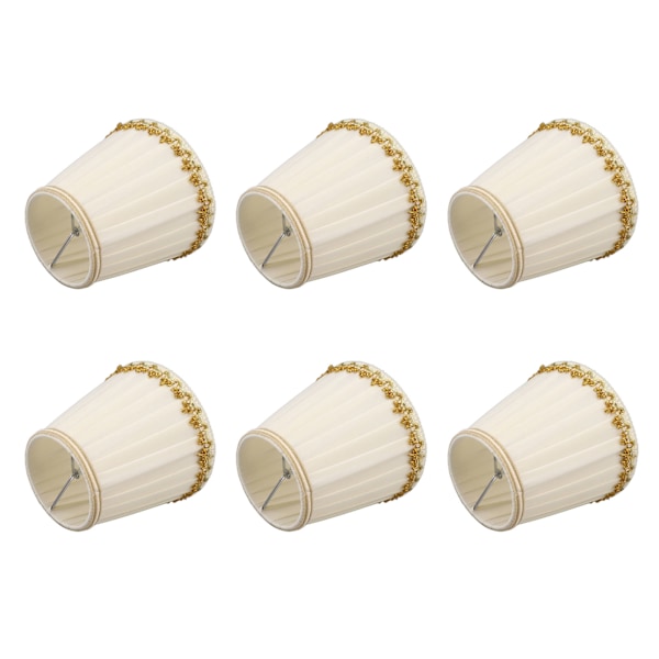 6 st Små Lampskärmar Säker Mjuk Enkel Installation Modern Lätt Bordslampskärm för E14 Glödlampa Sovrum Hotell 1.2