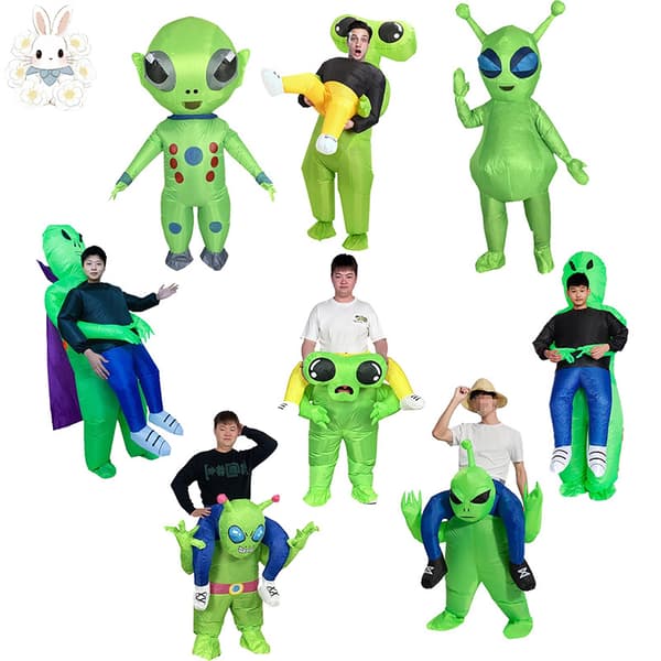 Alien Oppusteligt Kostume Raket Alien Voksne 150-190cm Rocket Alien 150-190CM