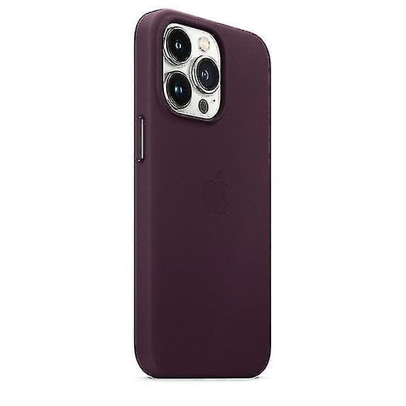 Nahkakotelo iPhone 13 Prolle MagSafella (f2) Crimson cherry