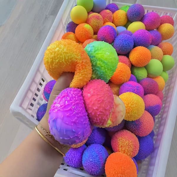 12 st kristallstretch stressbollar sensoriska fidget klämleksaker ångestlindrande set
