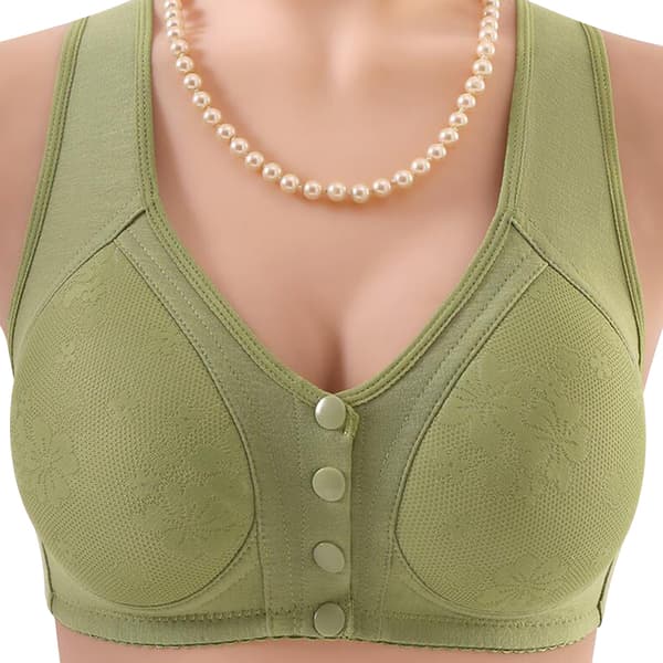 Dame BH med frontlukning, Plus Size Blonde Full Coverage Underwire Uforet BH ROSA{f230} PINK 38/85
