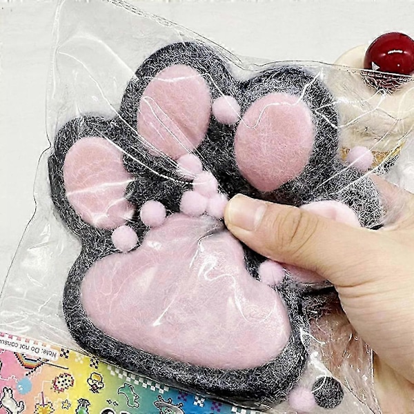 Håndlavet Taba Squishy Stor Kat, Kæmpe Pote Squishy, Squishy Pote til Børn Voksne Black powder