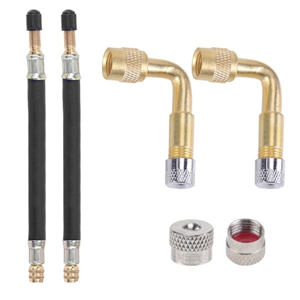 Ventilforlengere for dekkventiler, forlengelsesadaptere for biler, lastebiler og motorsykler Set B 0.15