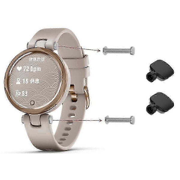 Korvaava jousitappisarja Garmin Lily Quick Release -tappisarjalle asennustyökalulla - Hopea{f2}