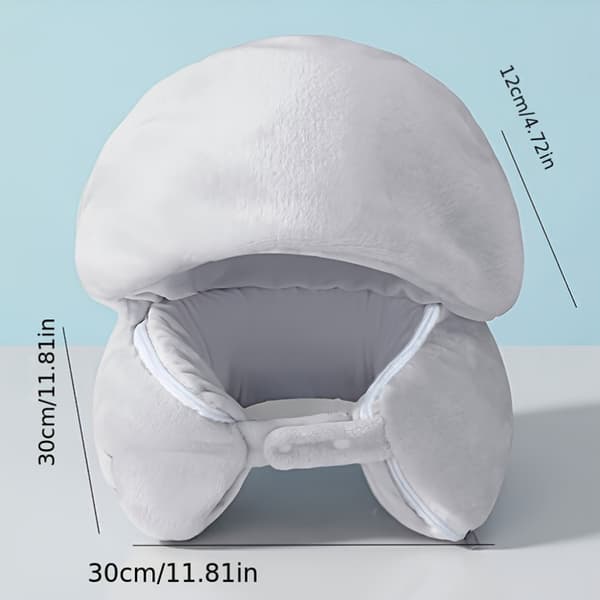 Vikbar Resenackkudde U-formad Mjuk Memory Foam Huvudstöd med Bärpåse för Flygplan Bil och Kontorsvila Pink multifunctional U-shaped pillow