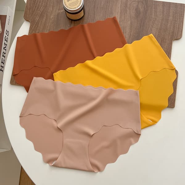 3 STK Sømløse Ice Silk Trusser til Kvinder, Åndbare Lette Usynlige Trusser*M*grå grey M