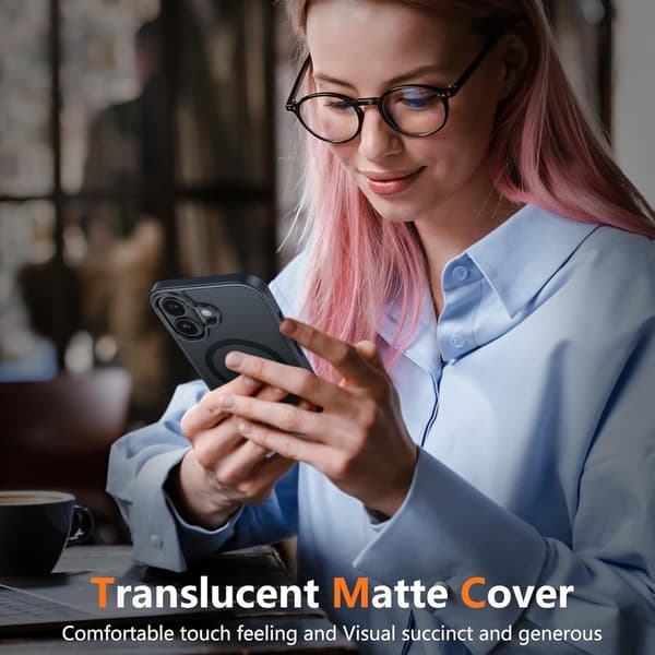Magnetisk deksel til iPhone 16 og iPhone 17, matt mykt deksel med kamerakontrollknapp, støtsikkert MagSafe-kompatibelt*iPhone 17*grå grey iPhone 17
