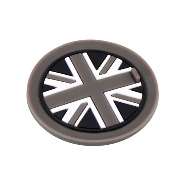 Blødt Silikone Union Jack Bordskånersæt - England Bilmåtte - Kompatibel med Mini Cooper - Kompatibel med Jaguar Vauxhall (Sort og Hvid)