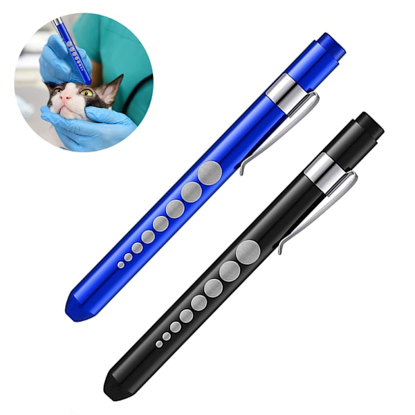 2 stk. Pen lommelygte aluminiumslegering pen lys LED pen lommelygte pupillys hvidt lys lille lommelygte{HH}