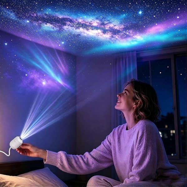 2026 Ny HD Smart Dynamisk 5D Holografisk Nattlysprojektor, Plug and Play