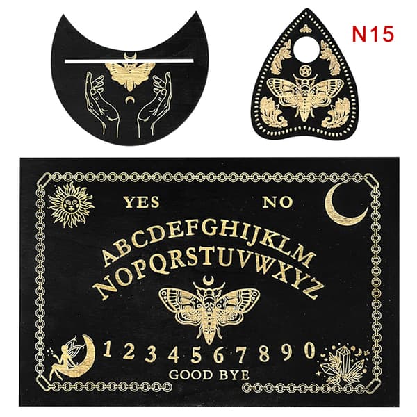 Pendelbräda i trä, graverad magisk bräda Ouija 9(XH(