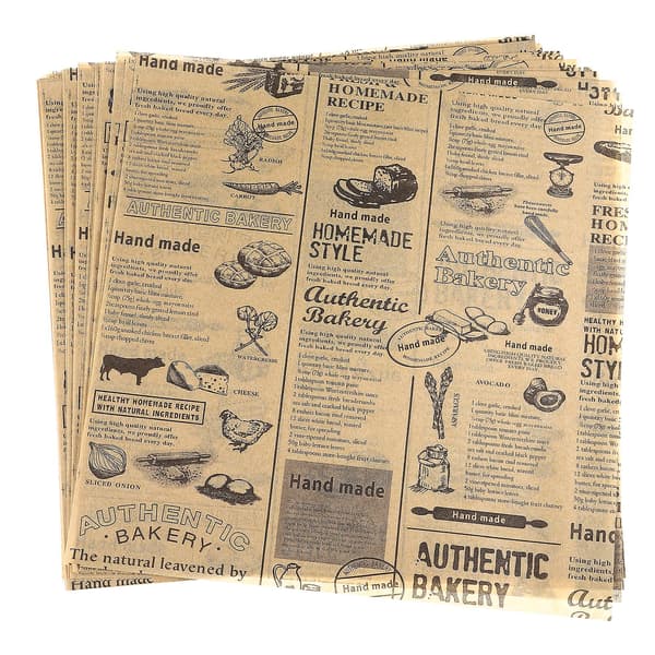 50 ark brunt kraftpapper, omslagspapper, bakplåtspapper, airfryer-papper, delikatesspapper dekorativt matpapper{F2}