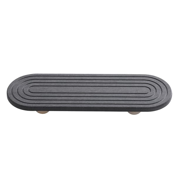 Nordisk Minimalistisk Koppbricka i Kiselgur – Stenabsorberande Dräneringsmatta med Bambuställ Medium gray 30*10cm