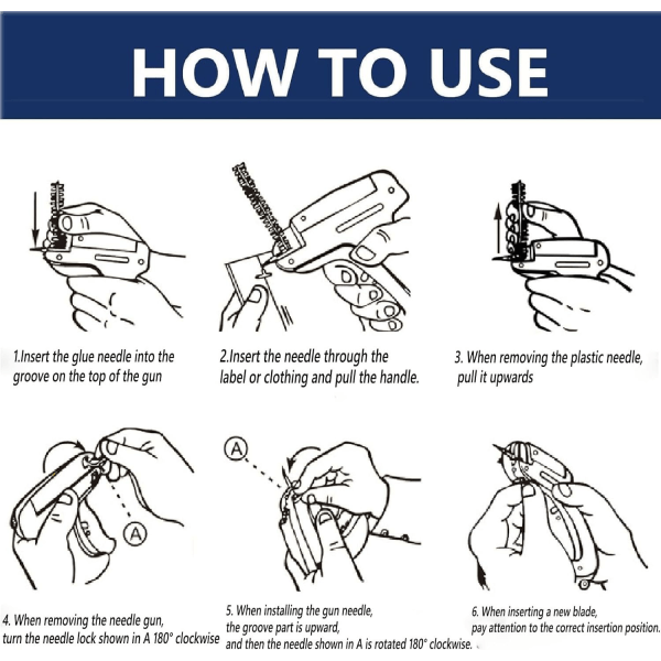 Stitchy Snabb tøjfikser, Snabb tøjfikser, Hurtigsyning Sy-pistol til tøj til at reparere lave halsudskæringer, stramme sømme Red with Black