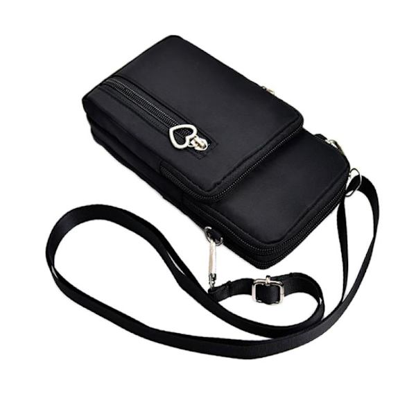 Skuldertaske til mobiltelefon, sort Black Variety