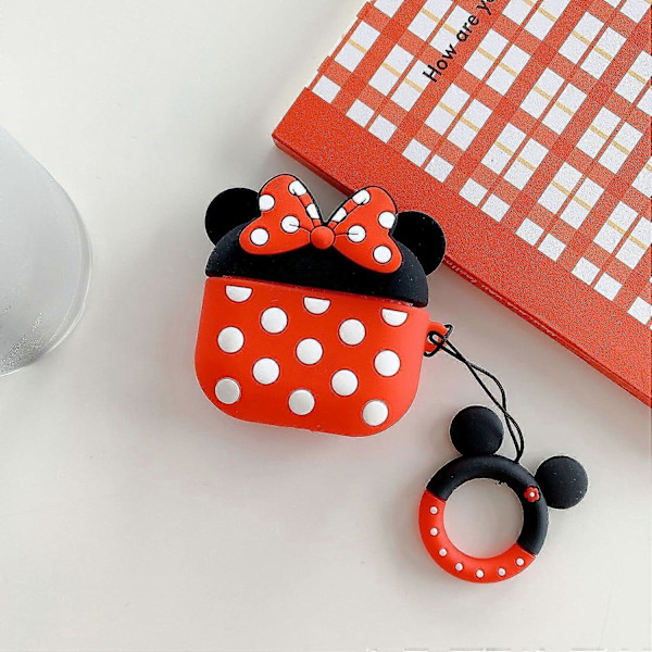 Passform designad för Airpods 3:e generationen 2021, Silikon Tecknad Sött Fodral Skyddande Stöttåligt Skal för Airpods 3 Minnie{F2] Minnie standard