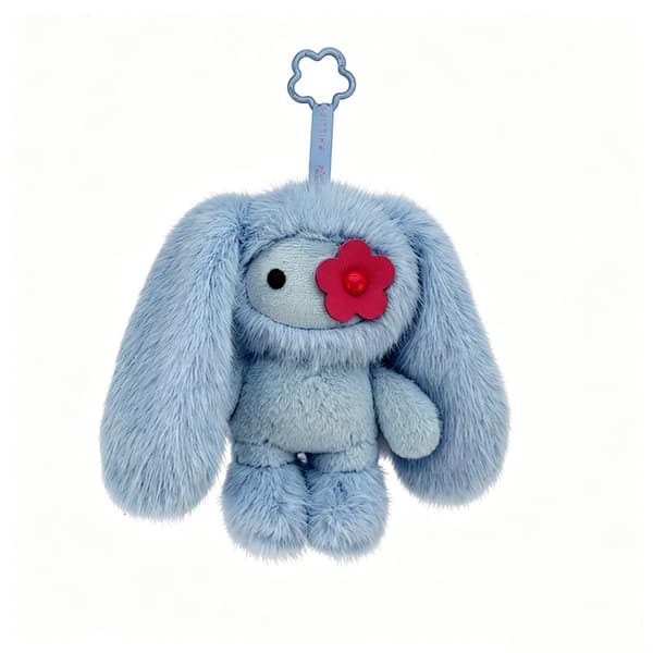 juju Söt Plysch Nyckelring Docka, Mjukt Gosedjur Hänge, Väskberlock och Samlaraccessoar Light blue