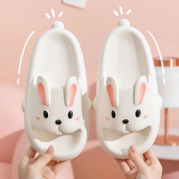 Søte Kanin Sommersko Komfortable og Stilige Slippers for Daglig Bruk Hjemme og Utendørs Hvit White 36-37