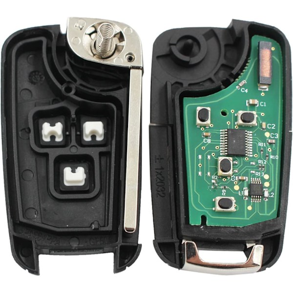 2 Painikkeen Kaukosäätimen Avaimen Kotelon Vaihto Fob Yhteensopiva Vauxhall Opel Astra Insignia Vectra Zafira Meriva Mokka Avaimen Kuori {f2} 3-button remote control