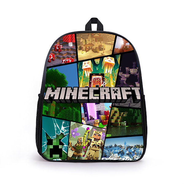 Minecraft Trykt Rygsæk Skoletaske Stor Kapacitet Studenter Bogtaske Rygsæk Børnegave{sl} 5