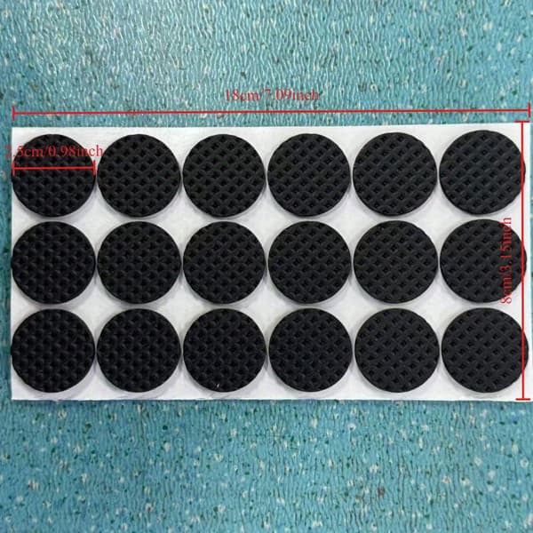 Selvklebende møbelputer - Gulvbeskyttere som kan klippes til stoler og bord, ripebestandige Rectangle 18pcs