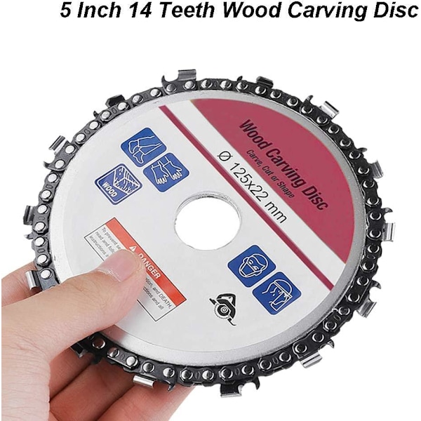 Sahanterä, katkaisulaikka sahaketjulla kulmahiomakoneeseen 125mm Musta Black one size