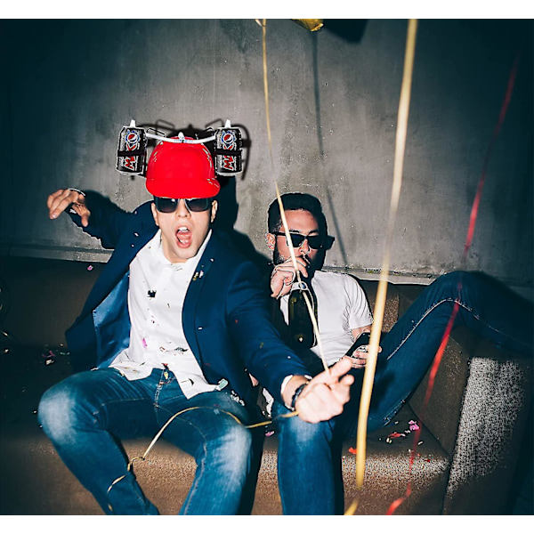 Øl- og brusdrikkehjelm Partyhatt{F2] Red