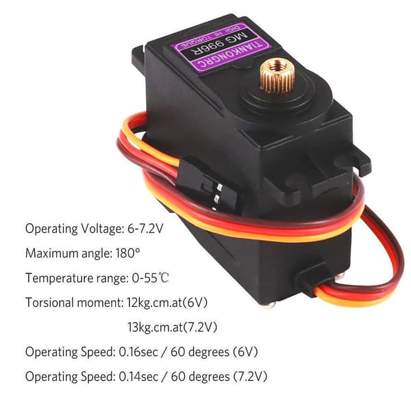 4st MG996R Micro Servomotor Metallväxel Digital Servomotor Vridmoment DE