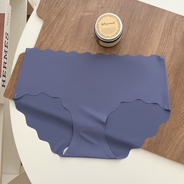 3 STK Sømløse Ice Silk Trusser til Kvinder, Åndbare Lette Usynlige Trusser*M*Royal Blå Royal Blue M
