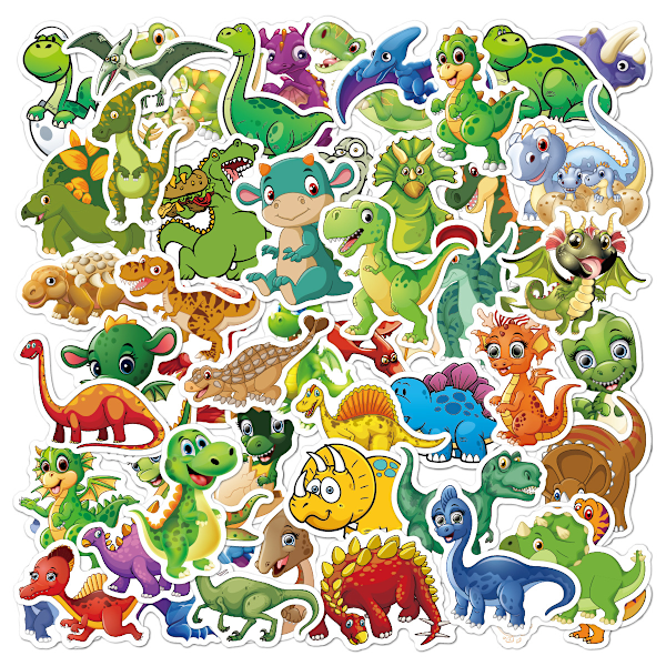 50 dinosaur serie computerklistermærker[f2] H