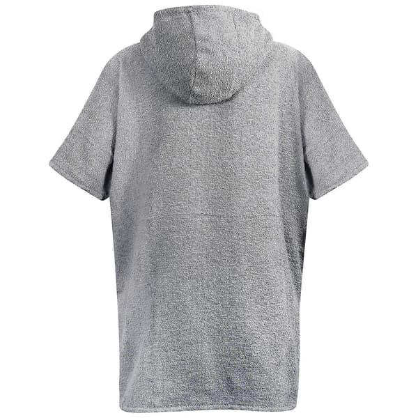 Badehåndkle med hette til barn, 100 % bomullsfrotté badekåpe for gutter og jenter 128 Steel Grey 6-9 Years