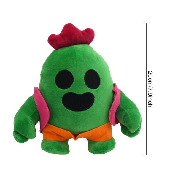 Kaktus plyschdocka plyschleksak kaktus anime spel plyschdocka barns födelsedagspresent grön 25 cm{F2} A
