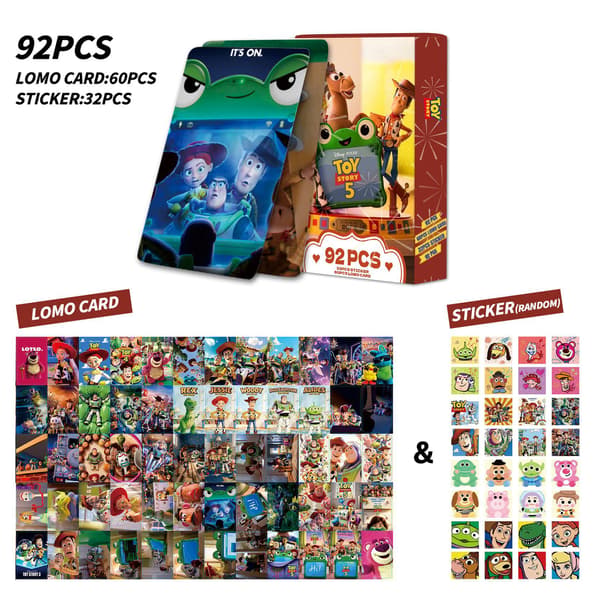 92 STK Toy Story LOMO-kort, samlekort, postkort og gavekortssæt