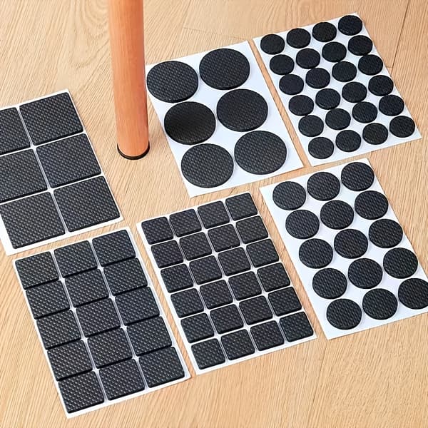 Selvklebende møbelputer - Gulvbeskyttere som kan klippes til stoler og bord, ripebestandige Rectangle 18pcs