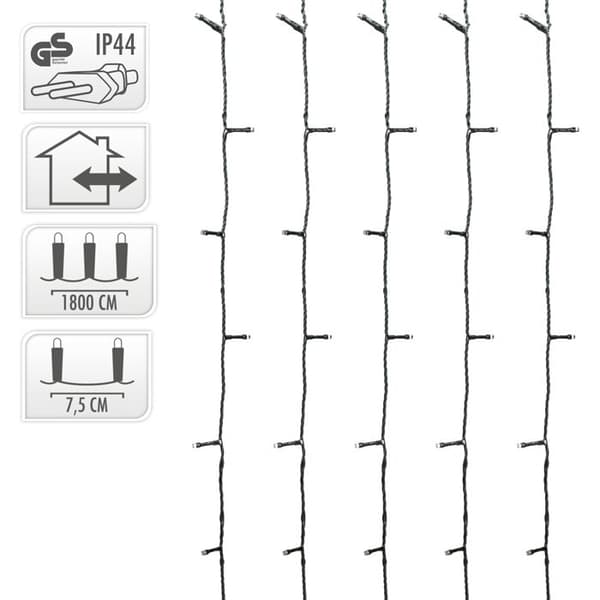 Fast ljus - Ej specificerat - 240 LED - Varmvit - 21m - Inomhus/Utomhus Grön(F2) Grön, Vit
